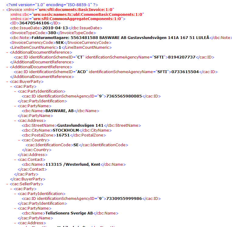 E-FAKTURA, EDI, EDIFACT, B2B, B2C, XML?
