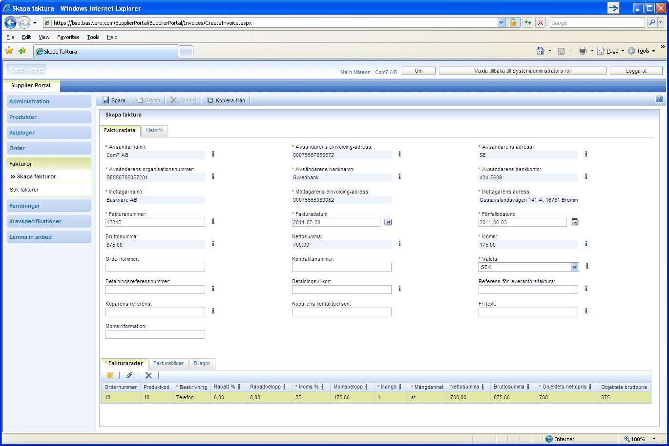 Supplier Portal: