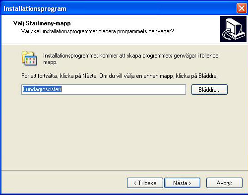 Snabbguide till Lundaprogrammet Installation Stäng av alla program och sätt i cd-skivan. Installationen startar automatiskt. Följ instruktionerna på skärmen. Välj installationsplats.