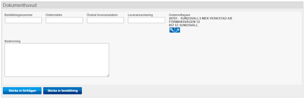 2.9.2 Inställningar Fyll i uppgifterna och Skicka in uppgifter.