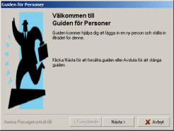 3. Programmering Personer Börja med att klicka på knappen Personer i menyn på vänster sida för att få fram fönstret för personer.
