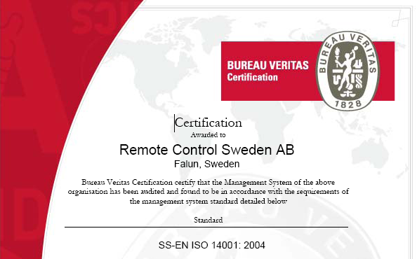 Rotork Sweden AB Box 0 Kontrollvägen SE-71 Falun Sweden Tel +4 (0) 57 00 Fax +4 (0) 57 45 www.remotecontrol.se falun.info@rotork.