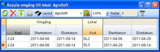 Registreringar Skapa omgång Denna instruktion gäller när alla resterande grisar levereras till slakt i sista skicket, dvs. när inget skrotstall används. Bild 4. Skapa omgång. Skapa omgången under menyvalet Generellt, Omgång (bild 4).