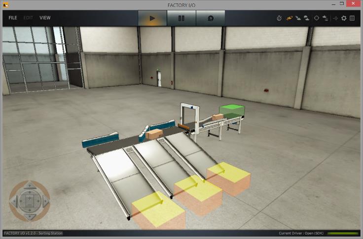 Industriautomation med Factory IO Programmera och provkör färdigbyggda