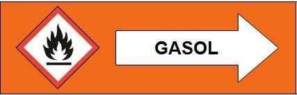 BIOGAS Märkning av rörledning för brandfarlig gas med faropiktogram (h) och farosymbol (v) Från och med 1 juni 2015 gäller märkningen med faropiktogrammet.