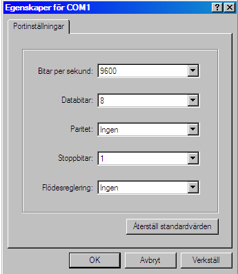 Configuration by terminal program and cable If the IP-address is unknown or the subnet mask is different than default, the IPaddress for EDW-100 can be set with a Windows terminal program