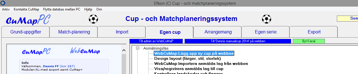 All admin av hemsidan sköts via Webadmin som du hittar