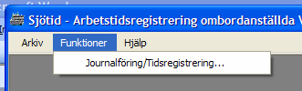 Registrering av arbetstid Välj