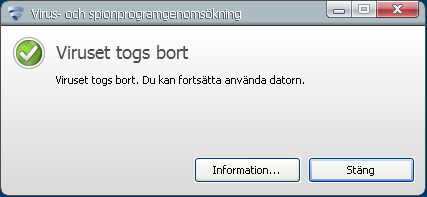9 (11) Det finns ytterligare alternativ då F-secure frågar vad du vill göra med en fil som misstänks vara skadlig. Rekommendationen är att lägga filen i karantän.