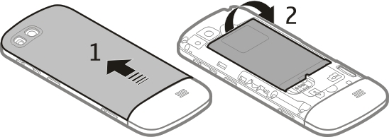 Komma i gång 7 7 Nokia AV-kontakt (3,5 mm) 8 Mikro-USB-kontakt 9 Volym upp-knapp 10 Volym ned-knapp 11 Knapp för knapplås 12 Kameraknapp 13 Högtalare 14 Kamerablixt 15 Kameralins 16 Laddningskontakt