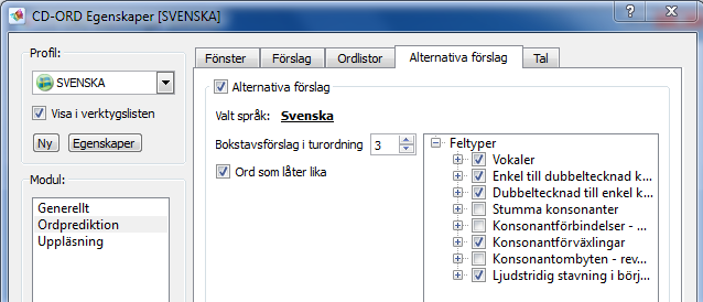 14 Ordprediktion Slå på alternativa förslag