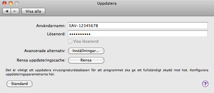 situationer där ett testläge är tillgängligt för att lösa eventuella problem med ESET Cyber Security Pro.