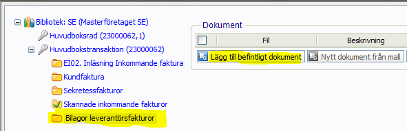 5.2.9 Spara en fakturabild För att spara en kopia av fakturabilden klicka på ikonen för Spara som ligger ovanför fakturabilden längst till vänster.