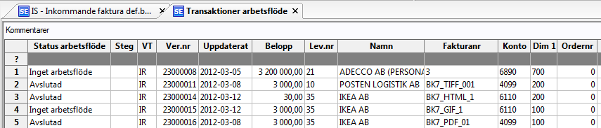 4.4 Bokföring Efter attest av fakturan är den klar för bokföring.