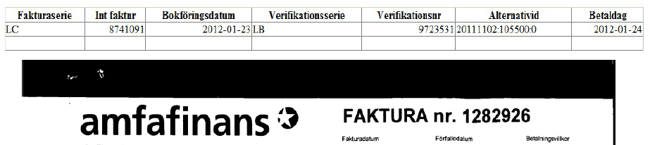 Fakturor omvandlas till PDF-format innan utskrift För att skriva ut en faktura trycker du på knappen fakturabilden.