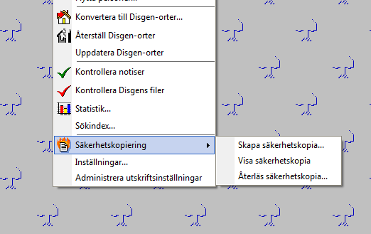 2. Starta DISGEN (eller gå in i programmet om det redan är öppet) 3. Välj Verktyg 4.