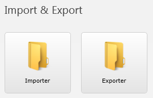 Import &Export Under Import & Export hittar du funktioner för att importera och exportera uppgifter. Under Import finns för närvarande import av artiklar, kunder och SIE-4.