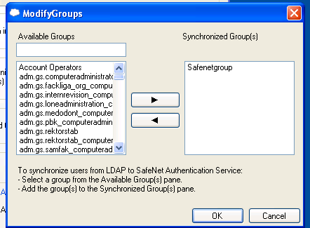 Begränsa eller lägg till vilka fält som ska synkroniseras över från LDAP-katalogen Bestäm vilka/vilken grupp/grupper vars medlemmar ska synkroniseras över Steg två är att lägga upp vilka maskiner som