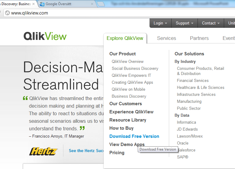 JEEVES BI DEVELOPMENT Ladda ner QlikView Local Client och testa redan idag www.qlikview.
