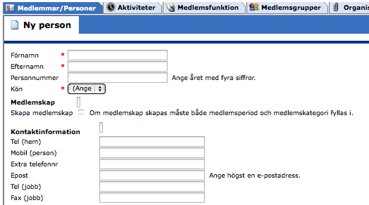 Personer som inte är medlemmar kan inte kopplas till de olika medlemsfunktionerna. Det är bara medlemmar som kan logga in på. 2.