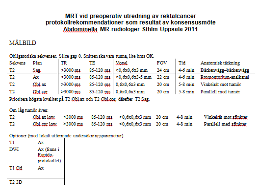 6.9 Minimal standard MRT vid preoperativ