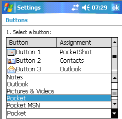 Starta Pocket på handdatorn Du startar Pocket genom att på din handdator välja Start/program. Klicka på Pocket Observera Blanda inte samman Pocket med den gamla versionen PocketMark.