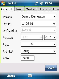 Kopiera en registrering Du kan kopiera en registrering från en plats till en annan plats (av samma typ), aktivitet eller dag.