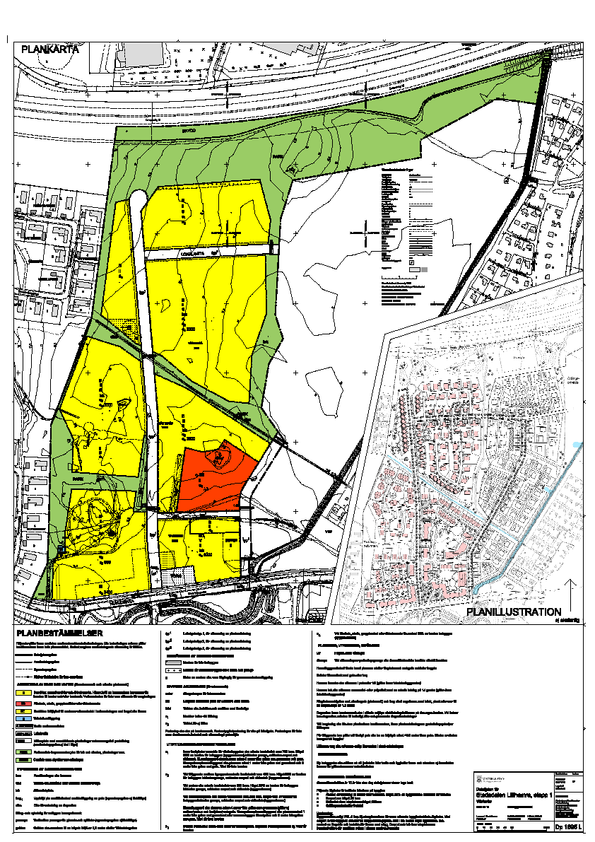 Lillhamra, ny stadsdel 300 lägenheter Gator, parker, GC-vägar Torg, lekplatser Styckebyggartomter 3 byggherrar Radhus,