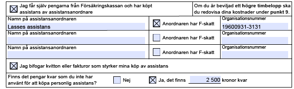 Redovisning vid slutavräkning Den sista månaden i varje period ska du fylla i sidan 3 i blanketten. Hur många månader som ingår i en period framgår av beslutet som du har fått från Försäkringskassan.