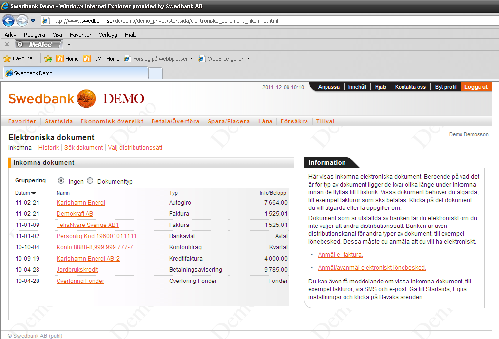 Swedbank Kundupplevelse av elektronisk faktura - PDF Free Download