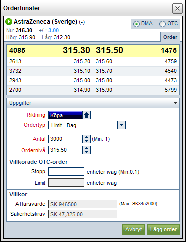 06 IG Trader DMA Manual DMA-order och transaktioner Hur Level 2-order fungerar Observera att inte alla börser behandlar ordertyper exakt så som anges nedan. Kontakta oss gärna för mer information.