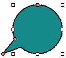Redigera en rundad rektangel Använd de runda reglagen till att ändra hörnen på rundade rektanglar. Dra för att räta ut eller runda hörnet.