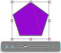 Redigera en polygon Polygonen har ett reglage som du använder till att öka eller minska antalet sidor på polygonen. Visar antalet sidor just nu i polygonen.