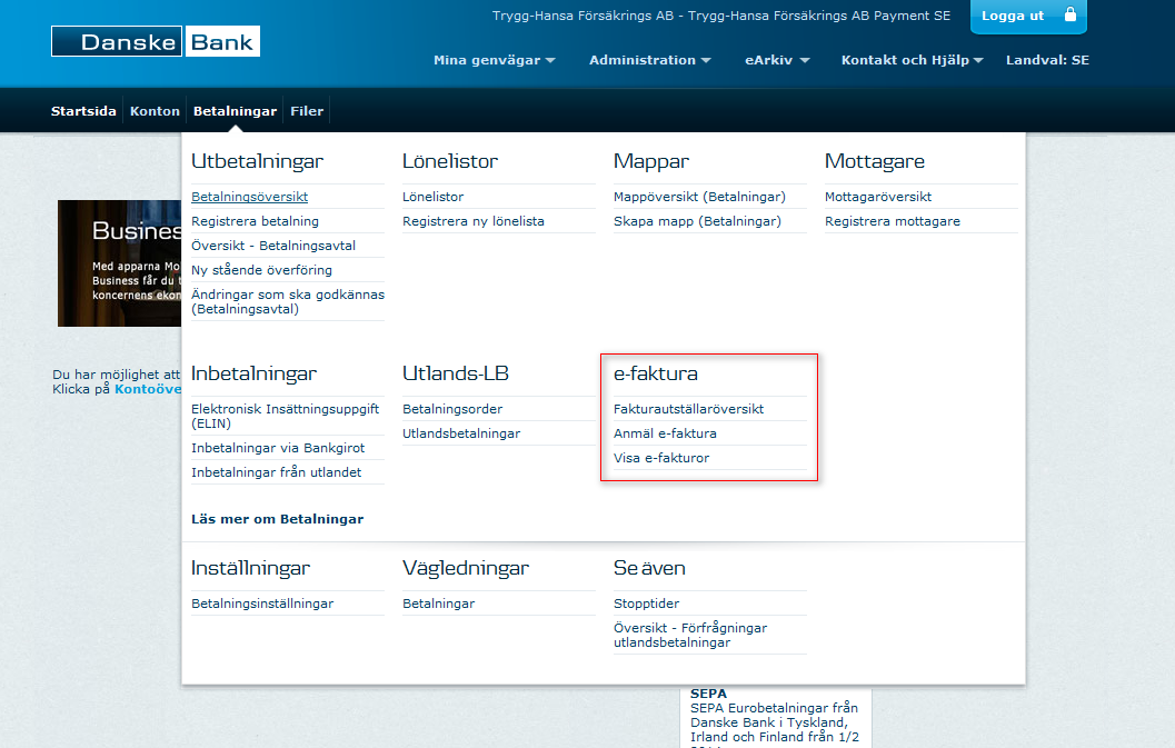 Alternativt anslutningssätt Om du saknar möjlighet att ansluta dig via Administrationsmodulen kan anslutningen beställas från banken. Hör av dig till din bankkontakt om detta.