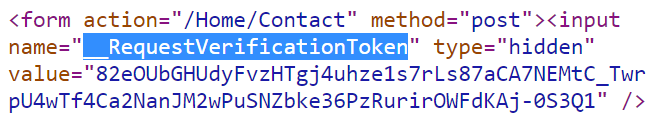 Lägg till metoden AntiForgeryToken() i formuläret @using (Html.BeginForm()) @Html.AntiForgeryToken()... Formuläret generar en hemlig token och är användarspecifik.