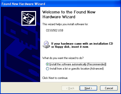 2. Ansluta räknaren till datorn u Windows XP-användare Efter installation av FA-124 ska du utföra följande steg för att
