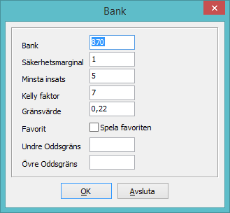 Program 122 4.10.7 Kellykalkylator på nätet Om du vill jämföra Travstats kelly med en Kelly på nätet så kan nedanstående länk vara användbar http://www.bettify.