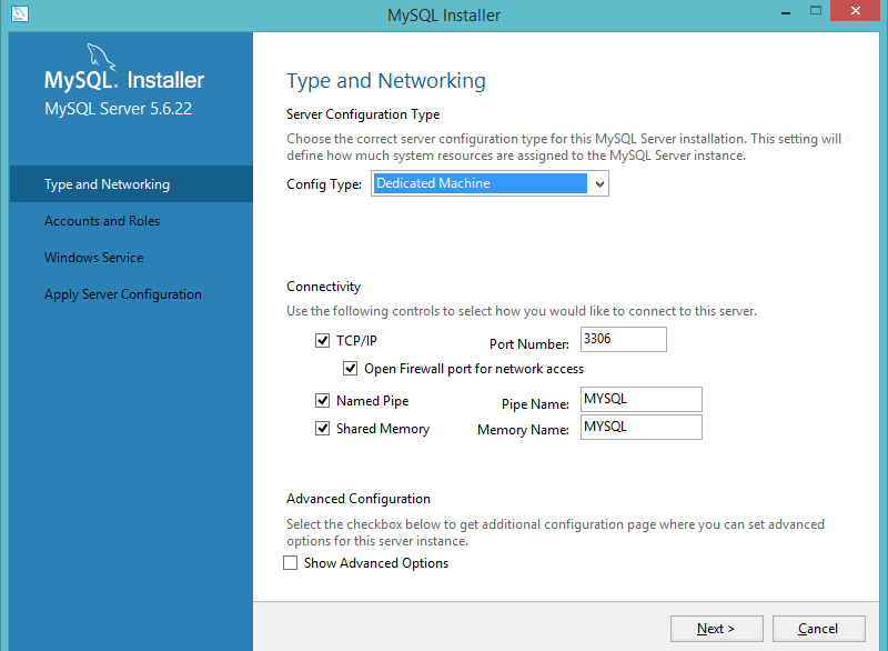 7 Travstatistik Du kan välja att spara installationsfilen eller att bara köra den. Kan vara bra att ha den kvar eftersom man även kan uppdatera mysqlservern med samma installationsfil.