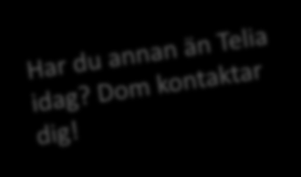 Telia erbjuder en prova-på-period Tekniker installerar hemma hos dig Du använder Telia ringer upp och kollar att det fungerar 30 dagar slut du bestämmer dig Särskild kundtjänst Installation av