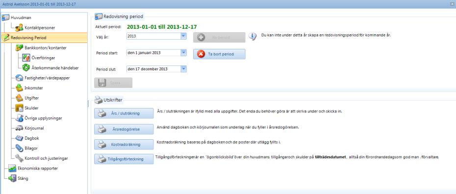 Skärmbilder Här visas några av underfönstren i programmet. Fler på http://godman.