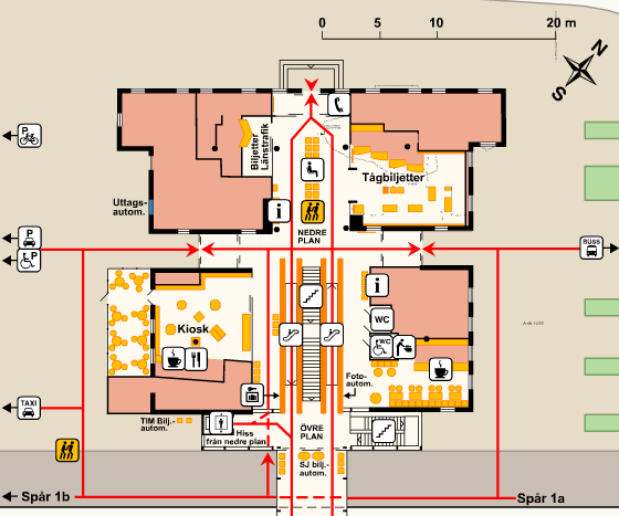 Stationshuset flyttades till nuvarande läge 1995. Motivet för flytten var bland annat att placera stationshuset till ett mer synligt läge i änden av Kopparbergsvägen.