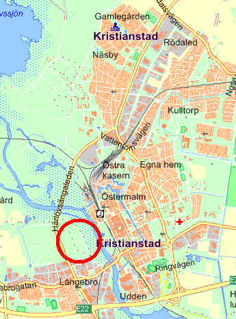 Figur 1. Lämpligt område för exploatering, Lerberget, i Höganäs kommun. Kristianstad Kristianstad har ett långt attraktivt kustband.