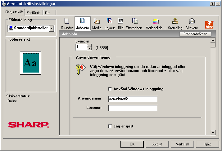 UTSKRIFT 41 SÅ HÄR ANGER DU UTSKRIFTSALTERNATIV FÖR ETT SPECIFIKT WINDOWS-UTSKRIFTSJOBB MED PCL- ELLER POSTSCRIPT-SKRIVARDRIVRUTIN 1 Välj Skriv ut i programmet.