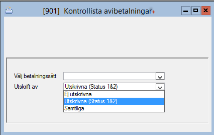 I styrparametrarna för leverantörsfakturor kan man välja om det skall gå att ändra bevakningsdatum för kreditfakturor i visa/ändra skapade fakturor.