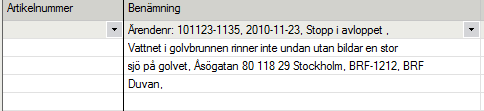 Orderhuvud Informationen nedan förutsätter att valet Orderhuvud är förvalt i Visma Connect Ärendenummer i orderhuvud om det är förvalt I Visma Connect.