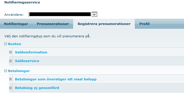 Hur registrerar jag en ny prenumeration När du fyllt i dina kontaktuppgifter är allting klart för att registrera en ny prenumeration. Klicka på fliken Registrera nya prenumerationer.