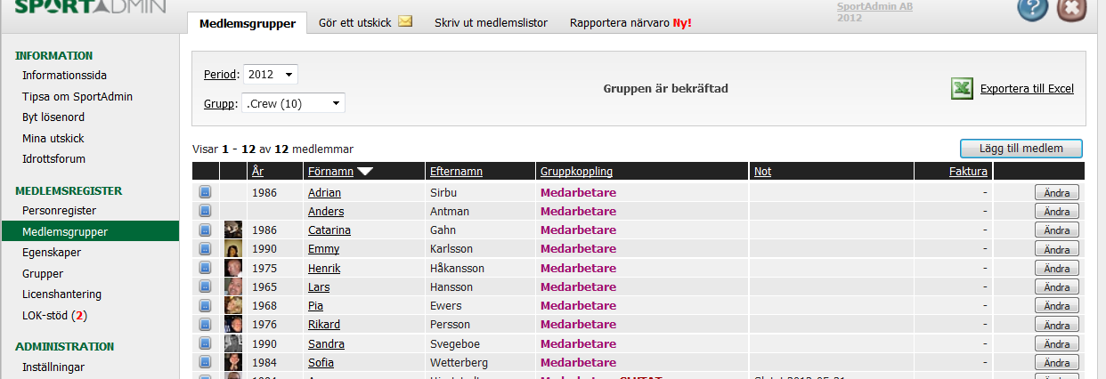 8. Personregister (Medlemsregister personregister) 8a.