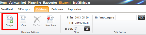 På fakturor gjorda på detta sätt går det inte att ändra mottagare av fakturan eftersom det man fakturera är en skuld på just den specifika eleven och man kan därför inte kräva in skulden från någon