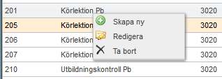10. á-pris. Sätt försäljningspris (inkl. moms). 11. Kontonr. Välj det konto som artikeln skall belasta. Här fungerar autocomplete. Ange de två första bokstäverna eller sifforna i kontot. 12. Momssats.