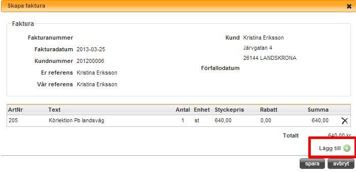 6.3 FAKTURA Under fakturafliken kan man se alla fakturor som är skapade i programmet (om man använder faktura-tjänsten, se Faktura (Pay solutions), kapitel 18.